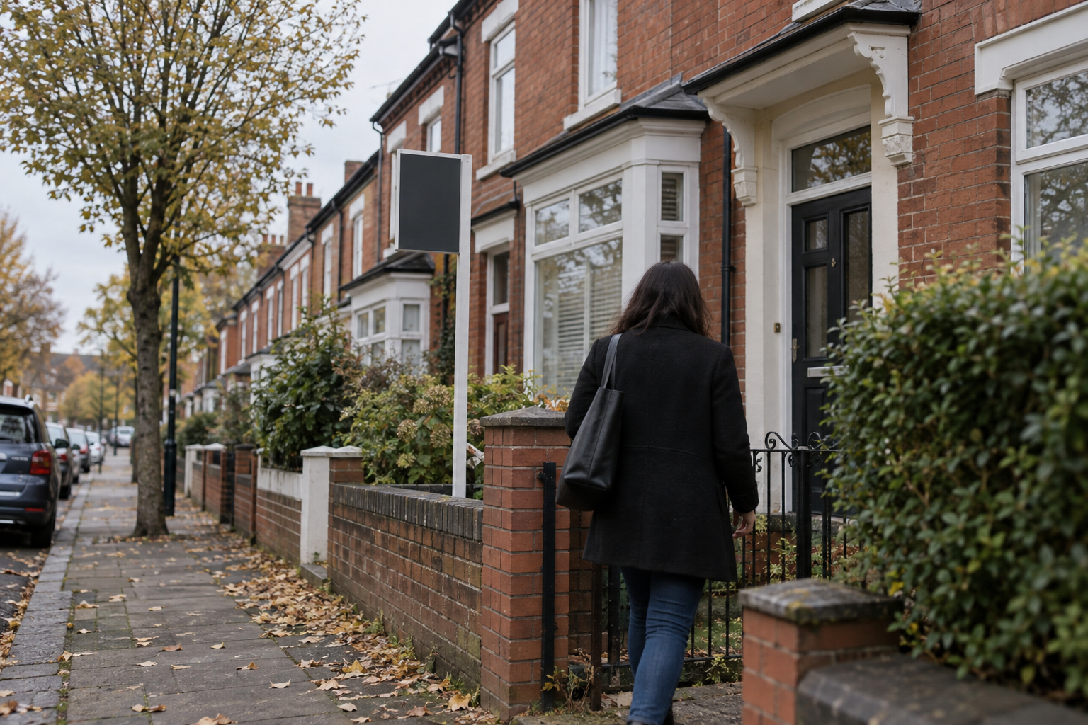 Red-brick terraced homes in Birmingham illustrate the market behind average rents outside London.
