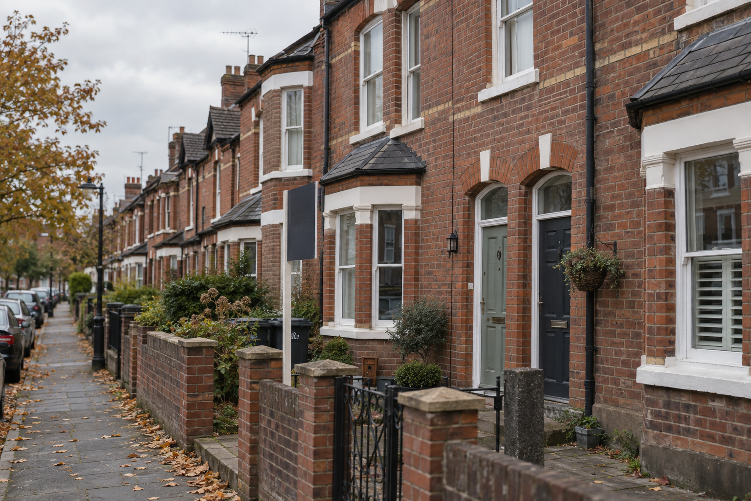 Terraced rental homes illustrating the NRLA's capital gains tax reform proposal for long-term landlords.
